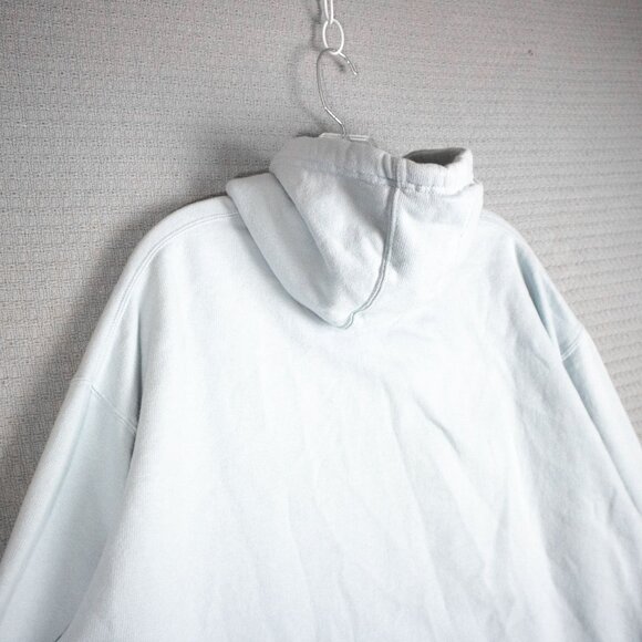 2000s Y2K Pale Blue Quiksilver Graphic Pullover Hoodie - Picture 10 of 10